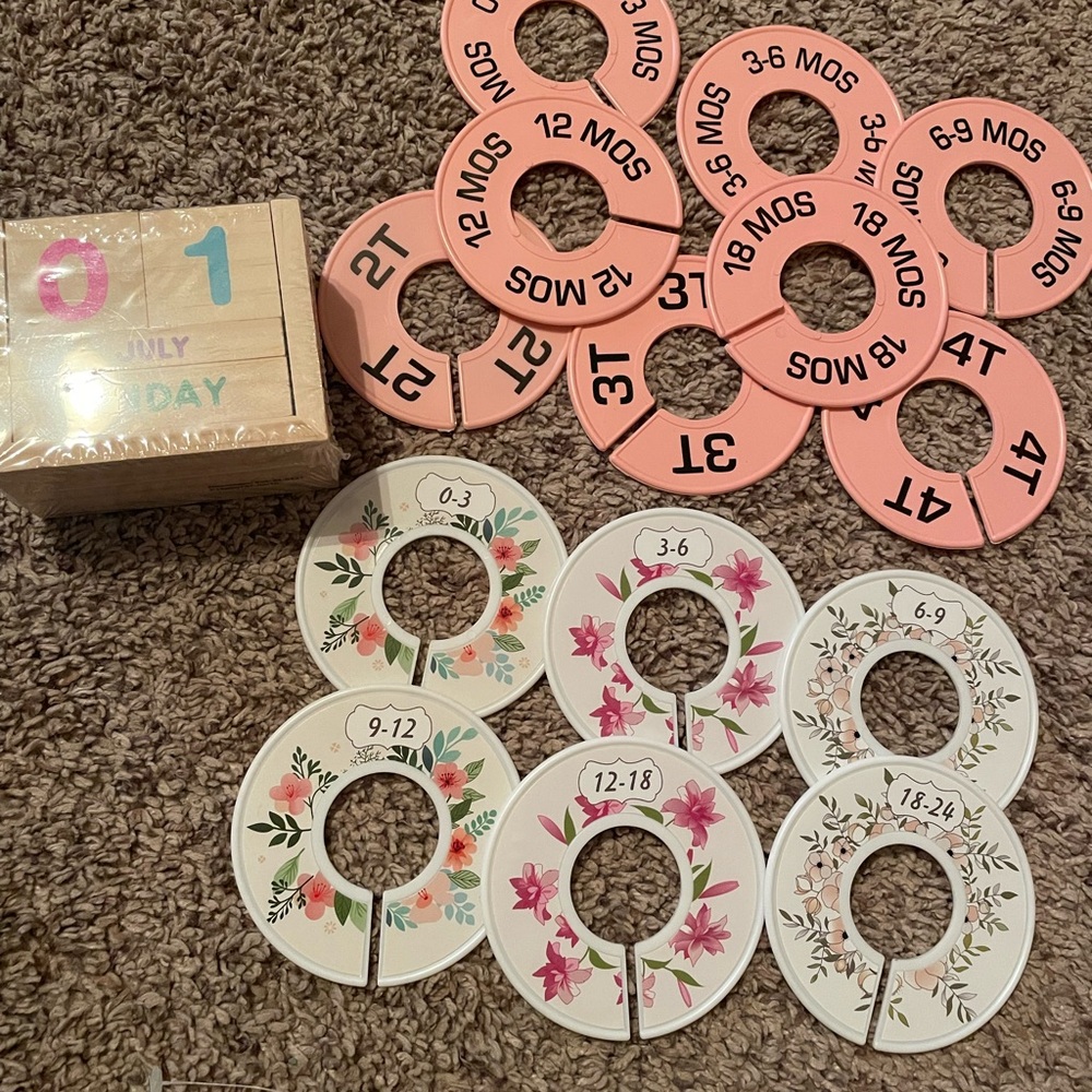 Baby Closet Dividers and Milestone Blocks Set